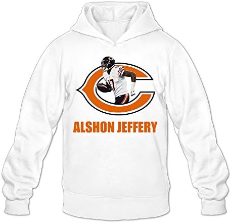MYKKI Alshon Jeffery Men's Athletic Fleece Hoodie L White