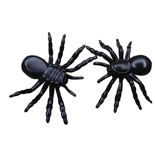 Wensltd Halloween Plastic Black Spider Joking Toys Decoration Realistic - Image 3