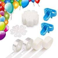 Balloon Arch Strip Kit ,Wemaker Balloon Decorating Arch Tape Strip Kit for Arch Garland 32Ft Balloon Tape Strip, 2 Pcs Tying Tool, 200 Dot Glue, 20 Ballon Flower Clip for Party Wedding Birthday Xmas Baby Shower DIY (Upgraded Version)