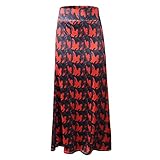NREALY Skirt Womens High Waisted Bodycon Boho Long
