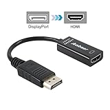 DisplayPort 1.2 to HDMI,Anbear Display Port to HDMI Adapter 4K2K Gold Plated (Male to Female) for DisplayPort Enabled Desktops and Laptops to HDMI Converter Connect Displays