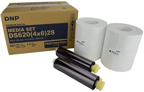Amazon.com: DNP DS620A Perforated Printer Media, 4x6 Roll, Center Perf, 400 Prints Per Roll, 2 