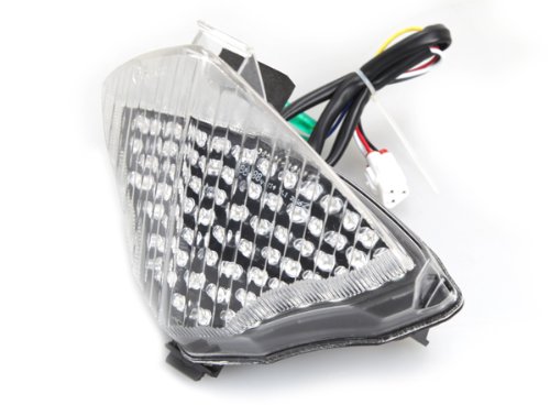 2004-2006 Yamaha YZF R1 Integrated Sequential LED Tail Lights Clear Lens