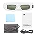 SainSonic Zebra 10M 144Hz 3D Active Shutter Glasses Rechargeable IR 3D Glasses for Samsung Vizio Acer ViewSonic BenQ Vivitek Optoma Infrared 3D DLP-Link Ready Projector, HDTV, White
