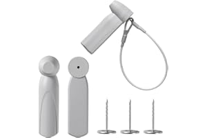 GWLIUNI 1000Pcs 58Khz AM Security Clothing Tags Grey Retails EAS Clothes Tag with 1000 Pins and 200 Lanyards