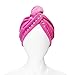 MojaFiber Microfiber Hair Towel Turban-Super Absorbent Fast Drying for Long Thick Curly Hair-Great for Kids and Adults-Ideal for Everyday Use at Home Gym Travel-Simple to Put on Stays in Place(Pink)