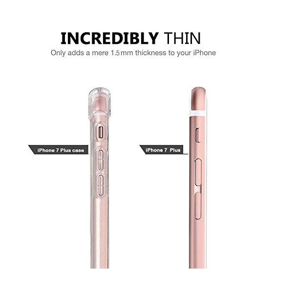 for iPhone 7 Plus Case, for iPhone 8 Plus Case, Matone Crystal Clear Shock Absorption Technology Bumper Soft TPU Cover… - Imagen 6