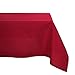 Deconovo Square Red Tablecloth Solid Spillproof Decorative Red Tablecloths for Rectangle Tables - Red, 54x54 Inch