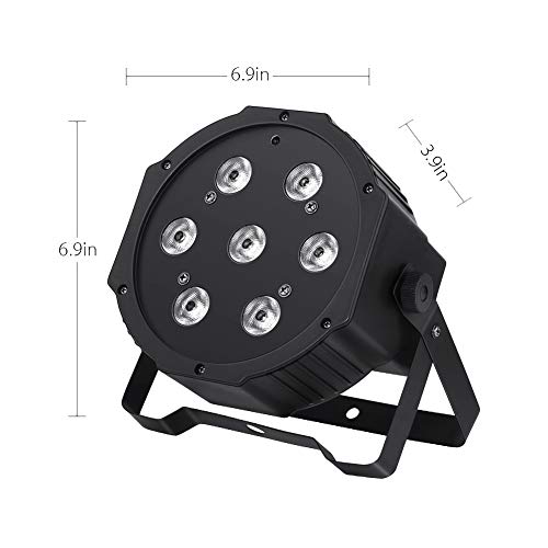 LED Par Lights, YeeSite 70W RGBW LED Par Can by Remote and DMX Control, LED Uplighting for Wedding DJ Party Stage Lighting - 4 Pack - Thumbnail 2