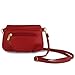 Fashion Story Women Mini Small Adjustable Crossbody Satchel Shoulder Handbag (Red)