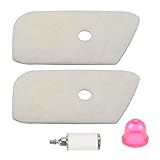 Trustsheer 530150253 Air Filter for Husqvarna 124C 124L 125C 125E 125L 125LDX 125R 125RJ 128C 128L 128LD 128CD 128LDX 128R 128RJ String Trimmer with 530095646 Fuel Filter 530058709 Primer Bulb