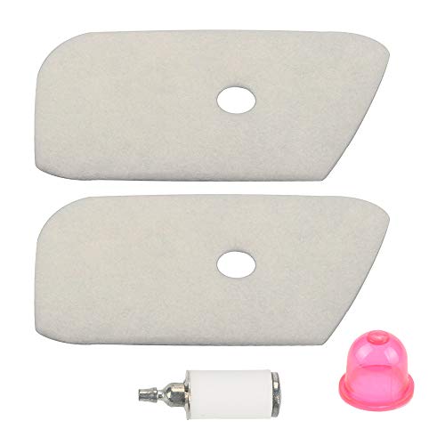 Trustsheer 530150253 Air Filter for Husqvarna 124C 124L 125C 125E 125L 125LDX 125R 125RJ 128C 128L 128LD 128CD 128LDX 128R 128RJ String Trimmer with 530095646 Fuel Filter 530058709 Primer Bulb