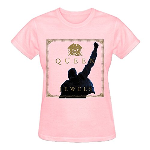 Abover Queen Jewels Design Your Own T Shirts Women Crew Neck Pink
