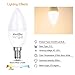 Ascher Classic E12 LED Candelabra Light Bulbs, Equivalent 60W, 550 Lumens, Warm White 2700K, Chandelier Bulb, Non-dimmable, Candelabra Base, Pack of 5