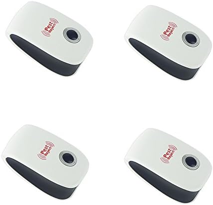 HuiSiFang Ultrasonic Repellent Mosquitoes Snakes for Courtyard Kitchen Living Room Warehouse with American Plugs 4 Pack