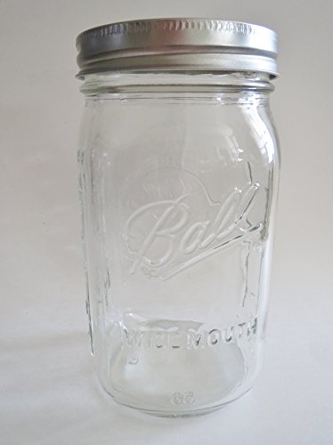Click Here to See More Images Ball Mason Jar-32 oz. Clear Glass Wide Mouth Ball Collection - One Jar
