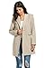 Meaneor Women's Vintage Lapel Long Sleeve Solid Trench Coat with Belt