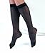 EvoNation Women’s Knee-High Graduated Compression Socks, 20-30 mmHg – Firm Pressure Sheer Socks, Support Stockings Hose, Black, Medium