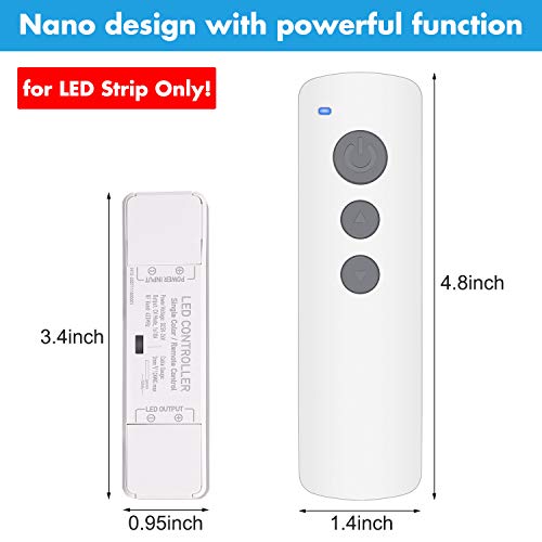 Spightdex LED Strip Light Dimmer DC 5V24V 10A PWM Wireless RF Remote