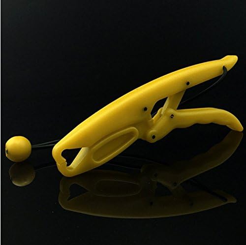 Fishcm Hand Controller Grabber Plastic Fish Lip Grip Gripper Fishing Tackle Tool (Yellow, #L)