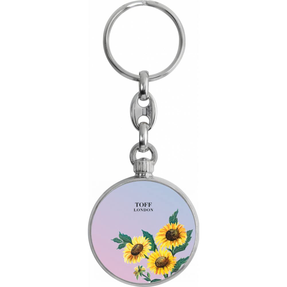 Toff London Yellow Sunflower Flower Keyring