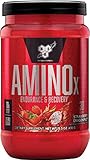 BSN Amino X Muscle Recovery & Endurance Powder with BCAAs, 10 Grams of Amino Acids, Keto Friendly, Caffeine Free, Flavor: Strawberry Dragonfruit, 30 Servings (Packaging May Vary)