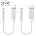 iPhone 7/7Plus Adapter Headphone Jack ,Samcable Lightning to 3.5 mm Headphone Jack Adapter for iPhone 7 / 7 Plus Accessories 2Pack White
