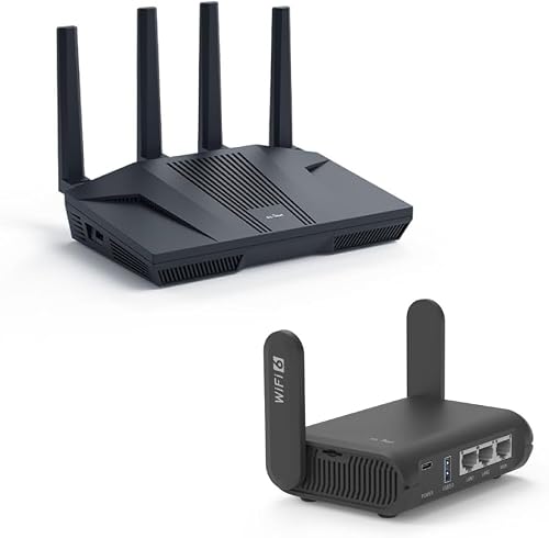 Glx Travel Router GL.iNet GL-AXT1800 (Slate AX) Pocket-Sized Wi-Fi 6 Gigabit Travel ...