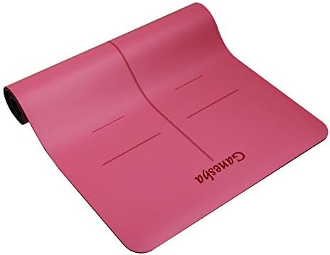 Eco-friendly Yoga Mat, Ganesha Recyclable Non-Slip and Durable Yoga Mat 6mm(1/4") Thick High Density Padding - Pink