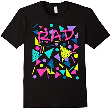 Mens Rad 80s Throwback T-Shirt Medium Black