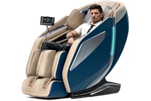 HealthRelife 4D Massage Chair Full Body Zero Gravity Recliner - 55“ SL-Track,15 Auto Modes,11 Massage Technique,40 Airbags Massage,with Yoga Stretch,APP Control,Shiatsu Foot Massage(DarkBlue)