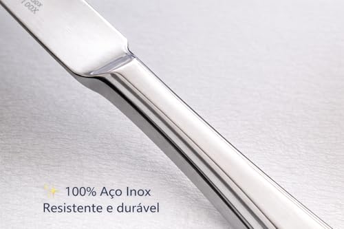 Conjunto de Talheres em Aço Inox Grosso – Qualidade, Design Premium e Máxima Durabilidade (12)