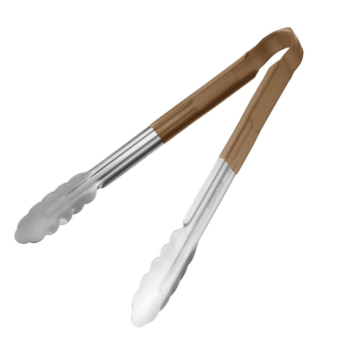 Hygiplas Colour Coded Serving Tong, Brown, 11(L)" / 290 mm