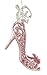 Glittery High Heel with Bow Hanging Christmas Ornament