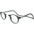 Clic Magnetic Reading Glasses for Men or Women, Computer Readers, Brooklyn (S-M, Dark Matte Grey, 1.25 Magnification)
