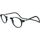 Clic Magnetic Reading Glasses for Men or Women, Computer Readers, Brooklyn (S-M, Dark Matte Grey, 1.50 Magnification)