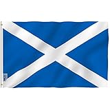 Anley Fly Breeze 3x5 Foot Scotland Flag - Vivid Color and UV Fade Resistant - Canvas Header and Double Stitched - Scottish National Flags Polyester with Brass Grommets 3 X 5 Ft