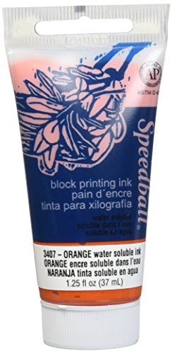 Speedball Spd-3407 Water Soluble Block Printing Ink, 1.3 oz, Orange