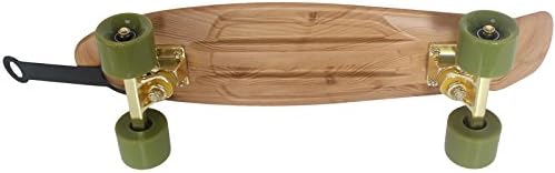 CGGHY Four - wheel skateboard brush Street step skateboard children imitation wood grain small fish plate plastic
