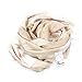 Women's Cozy Tartan Blanket Scarf Wrap Shawl Neck Stole Warm Plaid Checked Pashmina (Cream Color White)
