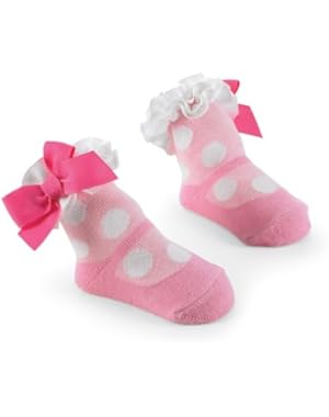 Newborn Baby-Girls White Polkadot with Mary Jane Socks