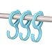 Flammi 3pcs ABS Plastic S Shaped Hooks with Latch Hanging Towel Slipper Hat Clothes for Closet Kitchen Bathroom
