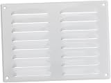 EUROPLAST 260x190mm White Metal Air Vent Grille Cover with Insect Mesh