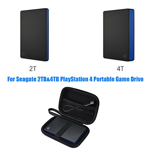 Travel Carrying Case for Seagate PlayStation 4 2TB&4TB External USB Hard Drive by Crefotu