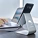 RAMPOW Aluminium Cell Phone Stand, (Silver) Charging Accessory Compatible Dock, Holder (Headphone Jack Supported) iPhone, iPad, Samsung Galaxy, Google Pixel and Android Smartphones