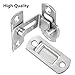 Tatuo 2 Pieces 90 Degree Right Angle Door Latch Hasp Bending Latch Buckle Bolt Sliding Lock Barrel Bolt with Screws for Doors and Windows
