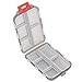 YEEHO Pill Case - Portable Supplements Tablet Container Box with 10 Compartments - Medicine Capsule Vitamin Foldable Organizer Dispenser Holder Storage for Travel Trip Pocket Purse - Clear Black