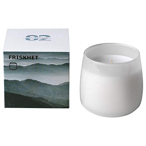 IKEA 403.439.73 Friskhet Scented Candle in Glass, Mountain Air, Gray