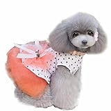 Pet Dog Dress,SJINC(TM) 2015 Romantic, Lovely, Puppy Dog, Princess, Tutu, Dress (S, Orange)