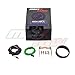 MaxTow Double Vision 10,000 RPM Tachometer Gauge - for 1-10 Cylinder Gas Powered Engines - Black Gauge Face - Blue LED Illuminated Dial - Analog & Digital Readouts - 2-1/16
